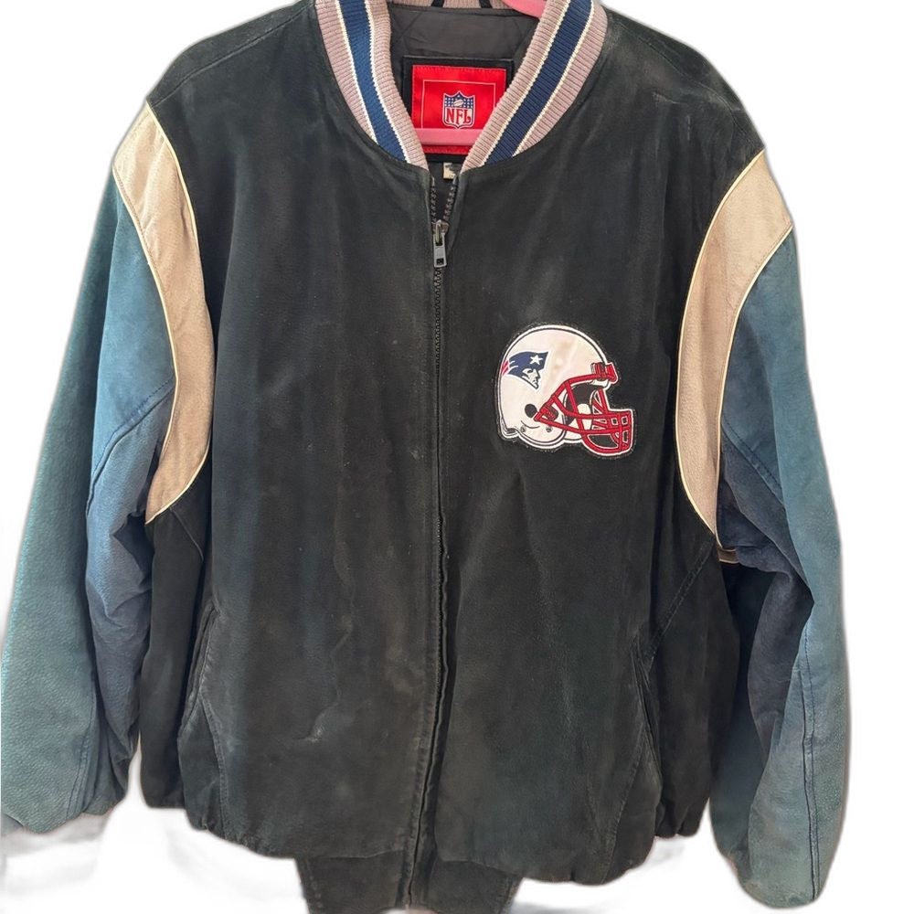 Vintage NFL New England Patriots Suede Varsity Jacket